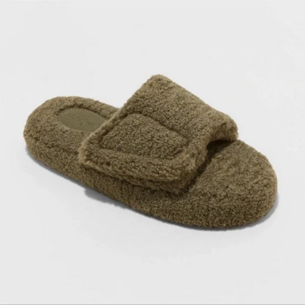 Boys' Ace Adjustable Slide Slippers Green - Cat & Jack™